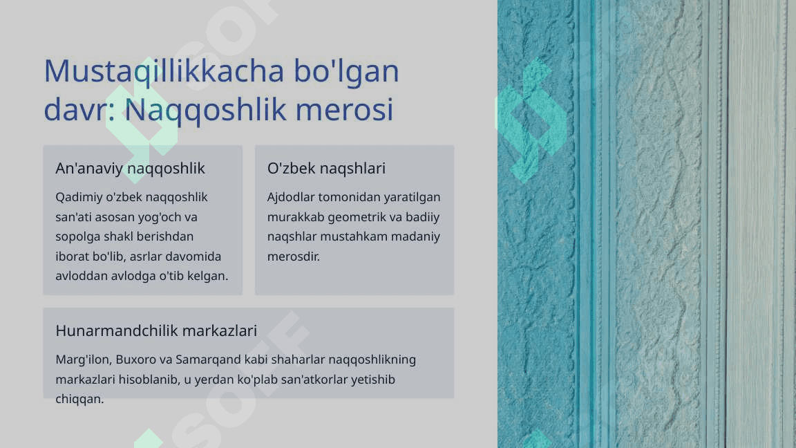 Mustaqillik Yillarida Naqqoshlik San'ati 2