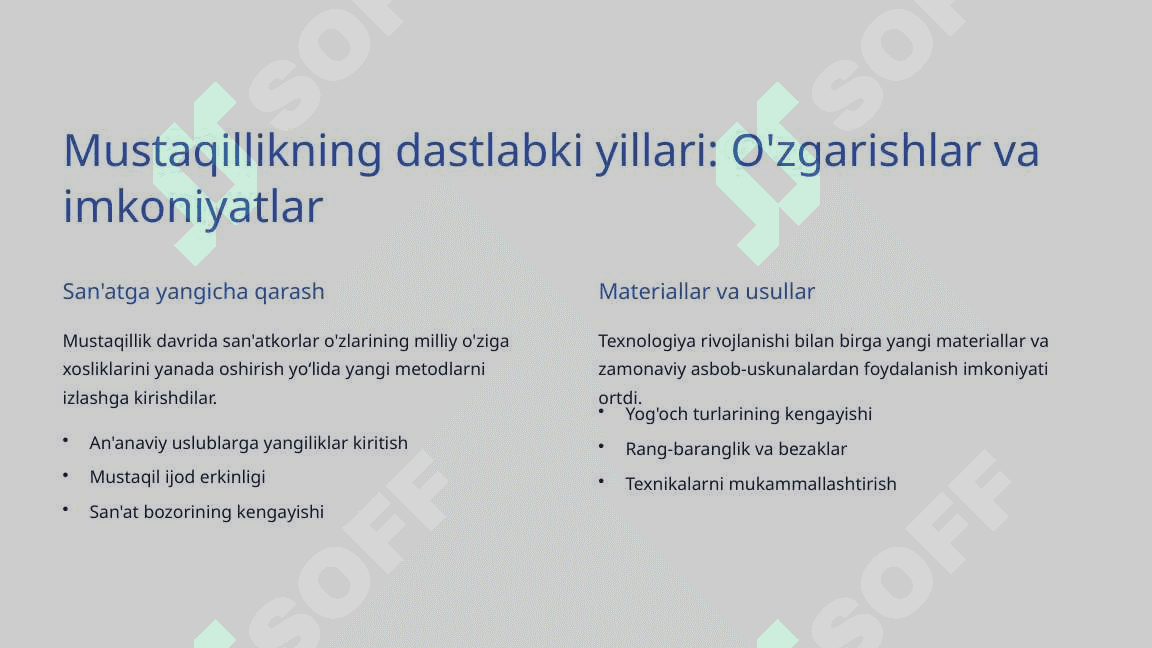 Mustaqillik Yillarida Naqqoshlik San'ati 3