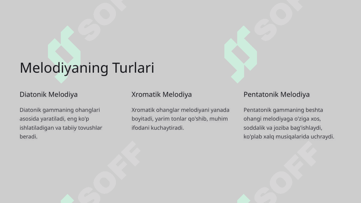 Melodiya, Garmoniya va Modulyatsiya 3