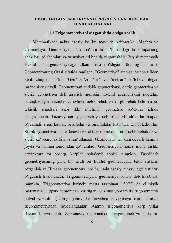 SFERIK VA TRIGONOMETRIK UCHBURCHAKLAR 5