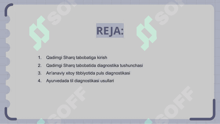 Qadimgi Sharq mamlakakatlarida tashxislash usullari 2