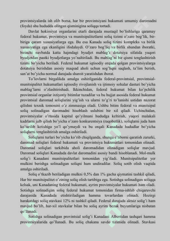 Kаnаdа Respublikasi sоliq tizimi tahlili 6