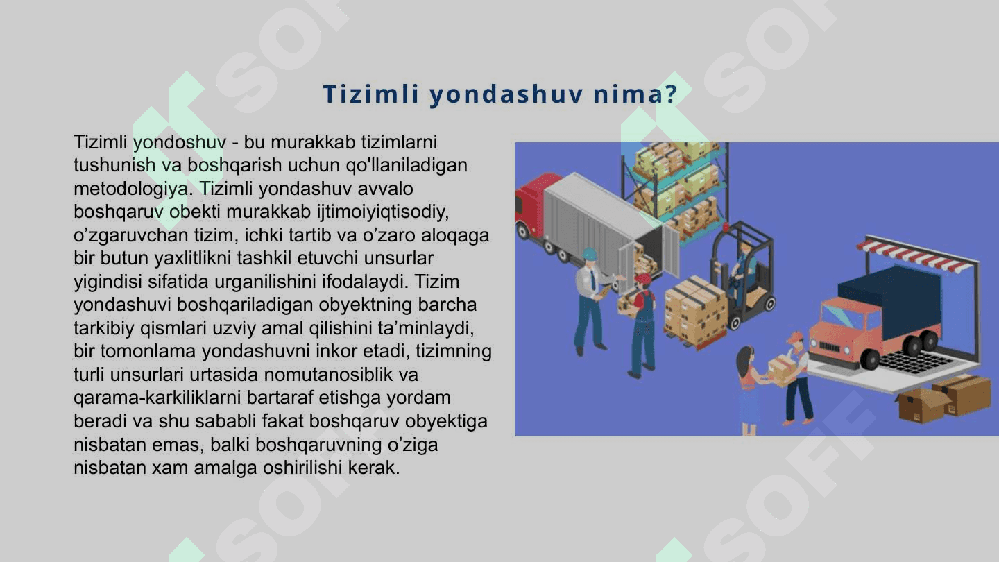 Ishlab chiqarish – sotish faoliyatini boshqarishda tizimli yondashuv 3