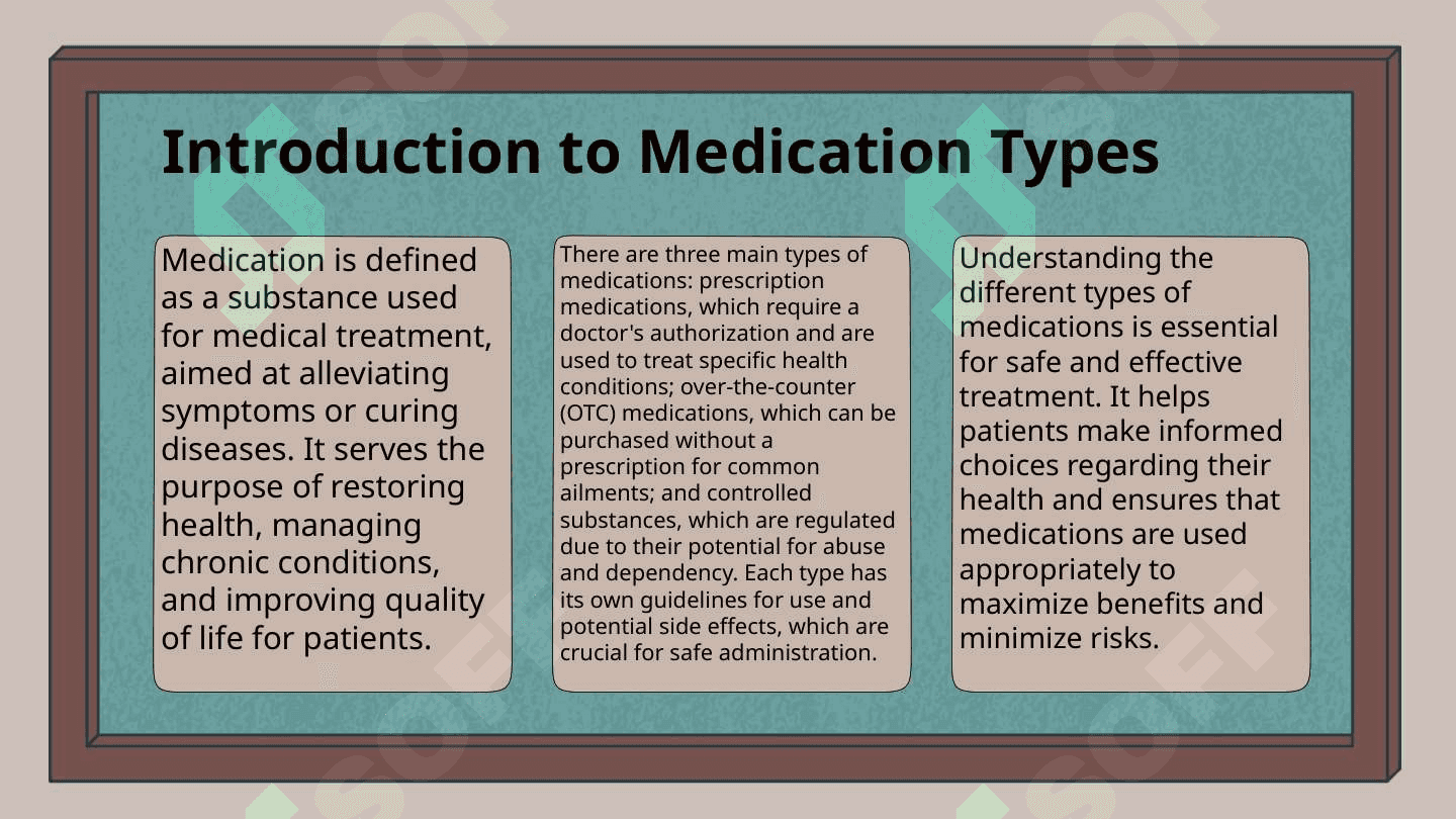 Administering medication. 3