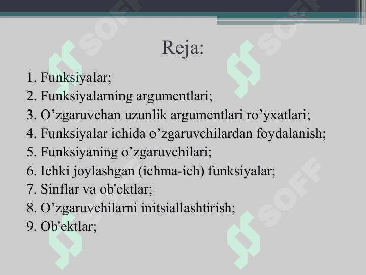 Funksiyalar. Klasslar va ob’yektlar.Xatoliklar bilan ishlash. PHP funksiyalar. 2