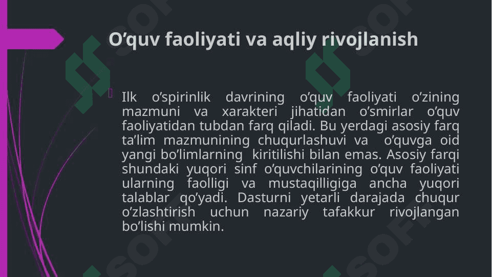 Ilk o’spirinlik davrida o’quv kasbiy faoliyatning yetakchi faoliyatga aylanishi va kasb tanlash muammosi 6