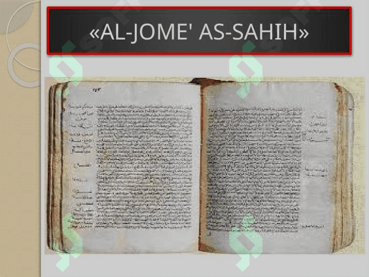 Imon al Buxoriy " Al jome - as sahih" 7