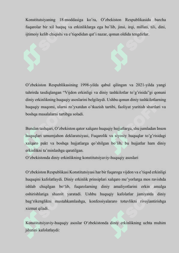 OʻZBEKISTON RESPUBLIKASIDA DIN VA DINIY TASHKILOTLAR TOʻGʻRISIDA 8