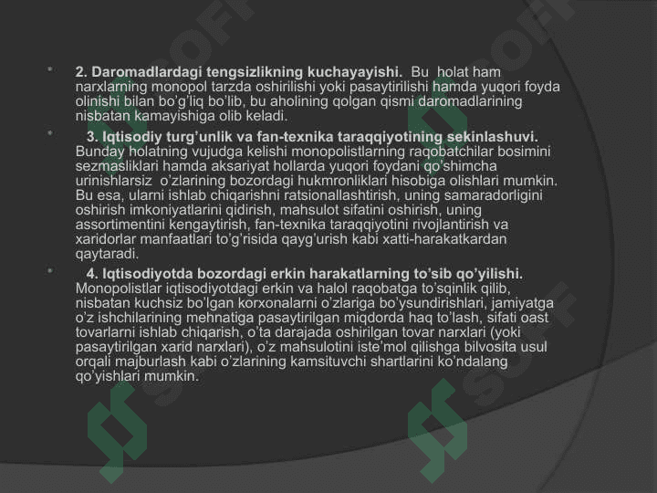 Davlatning monopoliyaga qarshi kurashish yo’llari. 7