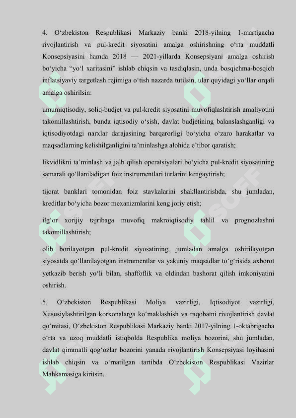 O'ZBEKISTON RESPUBLIKASI PUL KRIDIT SIYOSATI VA UNING TAHLILI 5