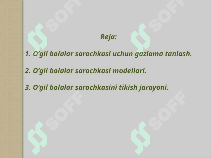 prezintatsiya O'g'il bolalar sarochkasi uchun model tanlash 2
