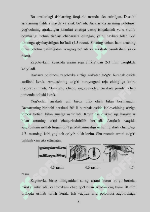 O’quvchilarga arralash va  arra turlari mavzusini o’qitish metodikasi 8