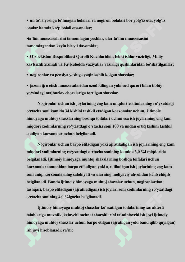 O’zbekistonda ishsizlikni kelib chiqish sabablari va uni bartaraf etish yo’llari 7