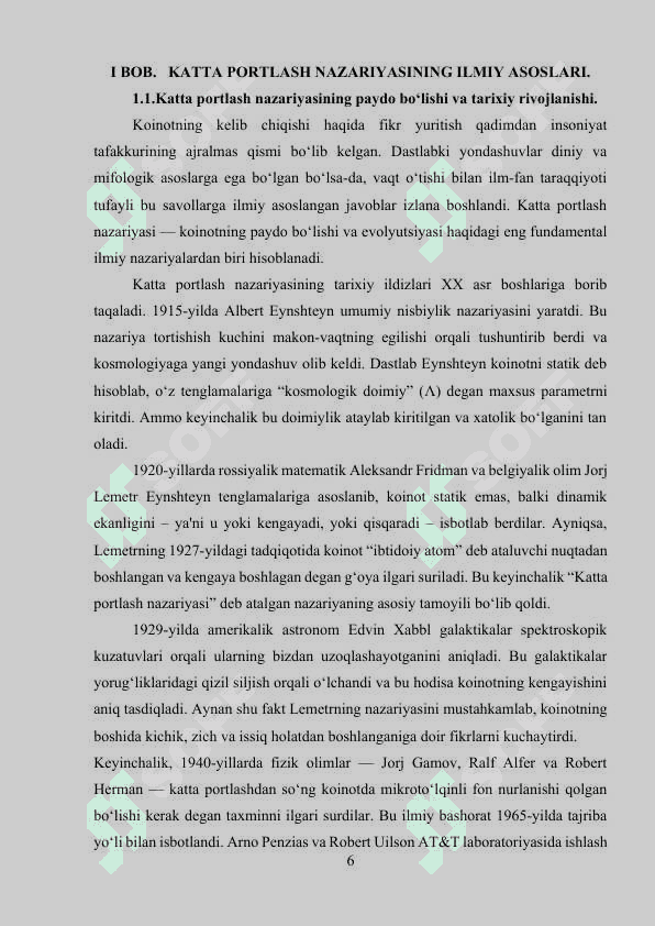 KATTA PORTLASH NAZARIYASI 6