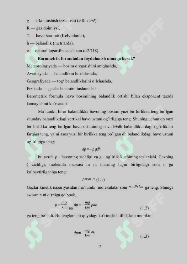BAROMETRIK FORMULA 7