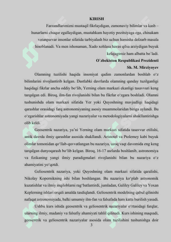 OLAM TUZULISHINING GEOSENTRIK VA GELOSENTRIK. 3