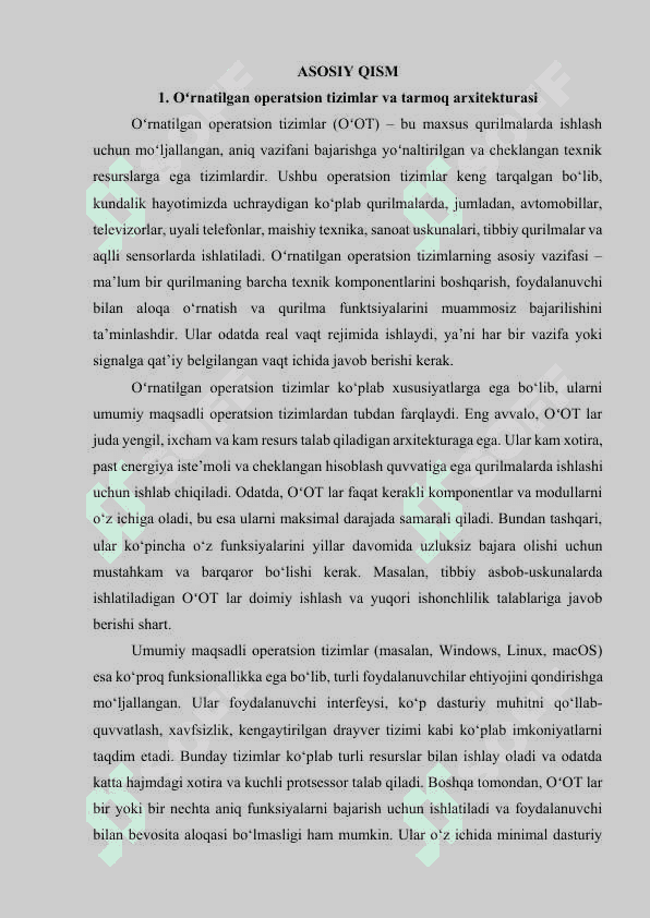 Oʻrnatilgan operatsion tizimlarda tarmoqlar 4