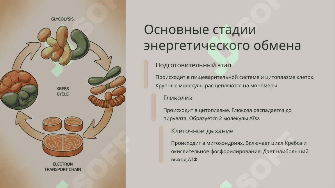 Образование и расход энергии в процессе обмена веществ 6