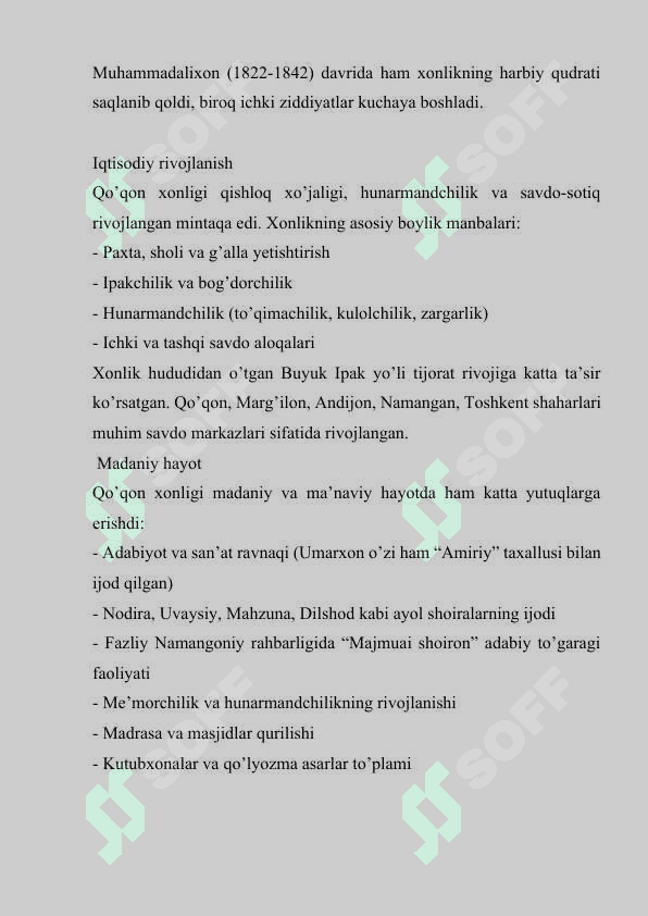 XVIII-XIX ASRLARDA QOʻQON XONLIGI Maqola 3