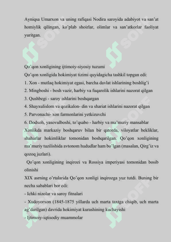 XVIII-XIX ASRLARDA QOʻQON XONLIGI Maqola 4