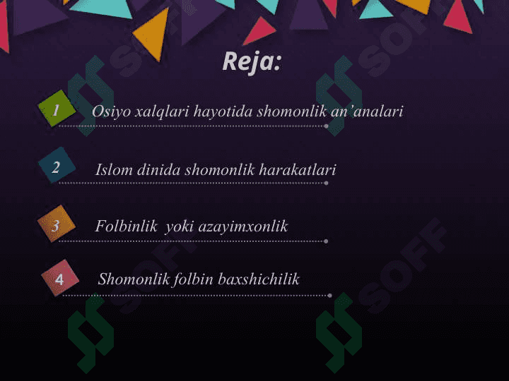 O’zbekistonda shomonlikning zamonaviy ko’rinishlari. 2