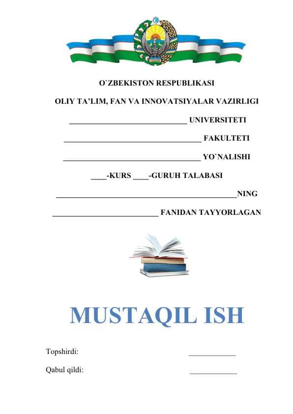 PUL TIZIMI VA UNING TARKIBIY QISIMLARI