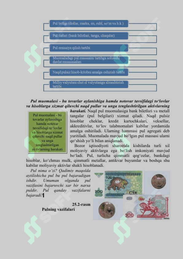 PUL TIZIMI VA UNING TARKIBIY QISIMLARI 6