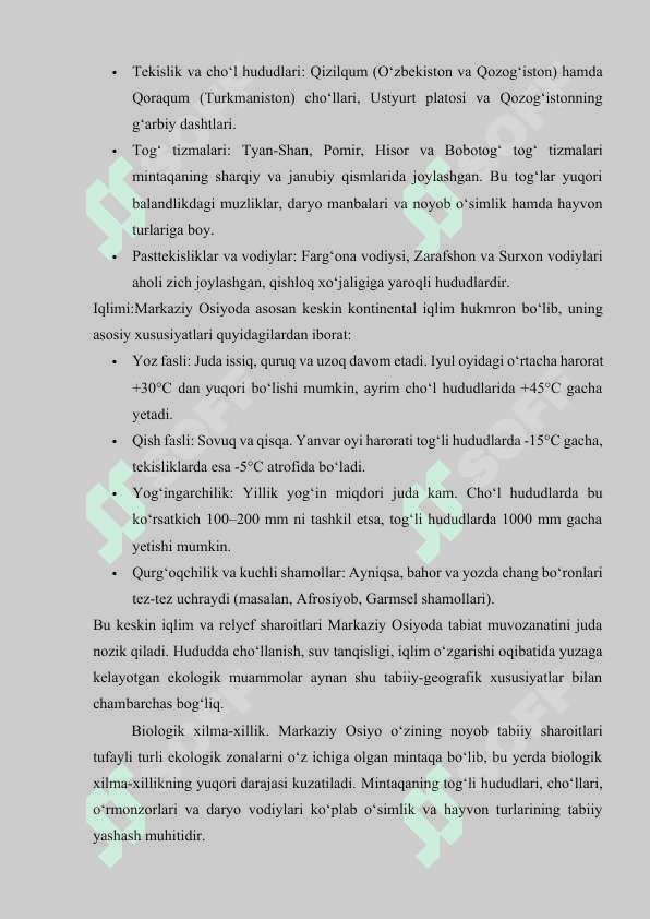 Markaziy Osiyoning alohida muhofaza etiladigan hududlari 5