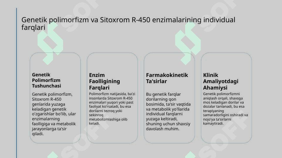 Biokimyo. Sitoxrom R-450 induktorlari va ingibatorlarini klinikada qo'llanilishi . Sitoxrom  R 450 geni polimorfizmi  davolashning personifikatsiya asoslari 7