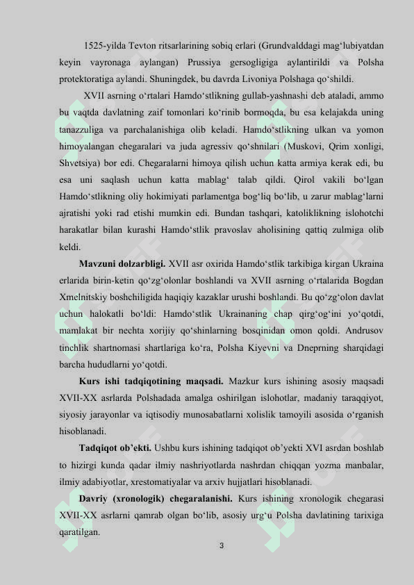 kurs ishi Polsha XVII-XIX asrlarda 3