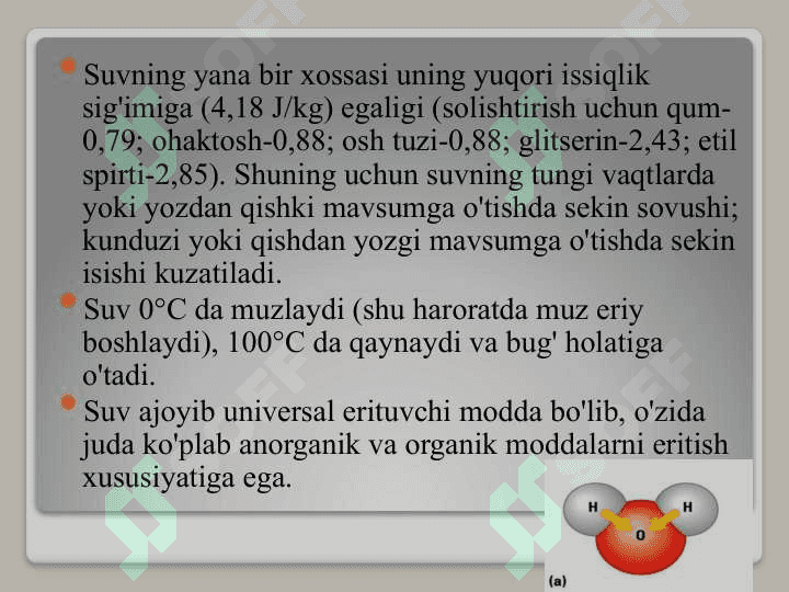 Eritmalar, ularning turlari. Suyultirilgan eritmalar xossalari, osmotik bosim 5