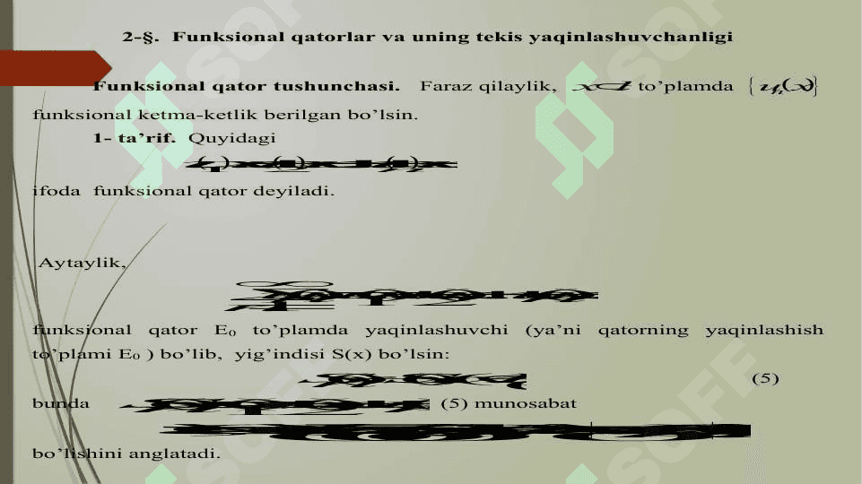 FUNKSIONAL QATORLAR 7