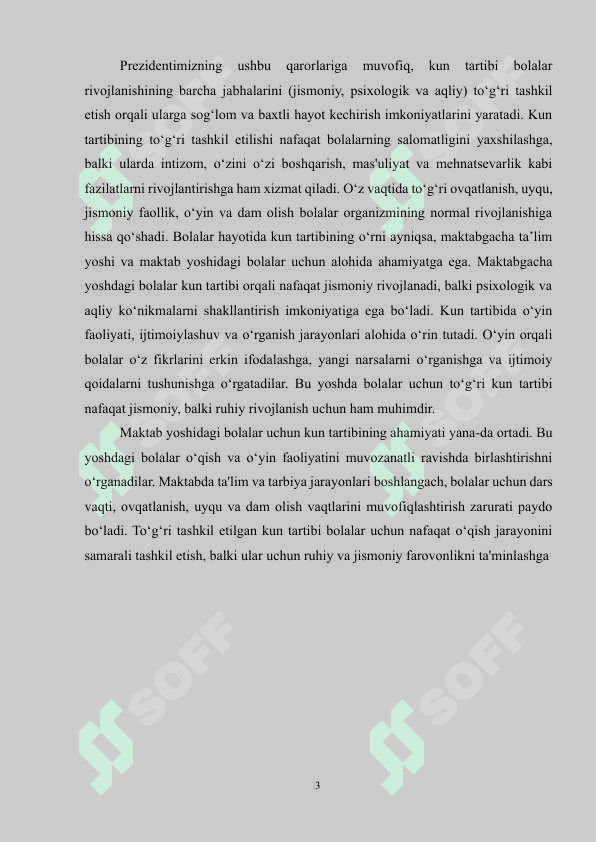 BOLA HAYOTIDA KUN TARTIBI VA UNING  AHAMIYATI 3