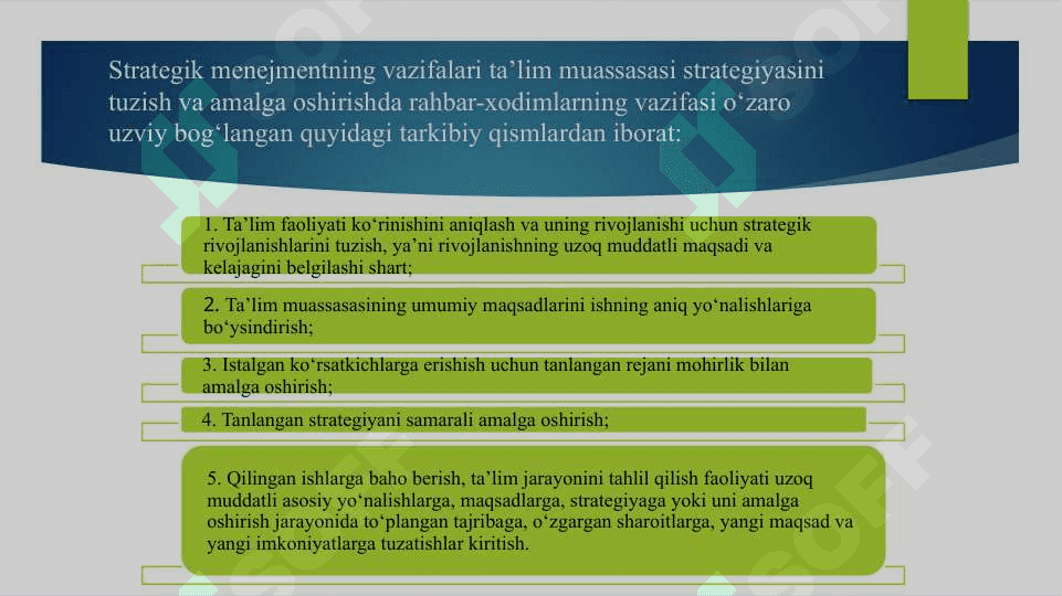 Ta’lim muassasalarida strategik menejment va rivojlanish rejalari 6