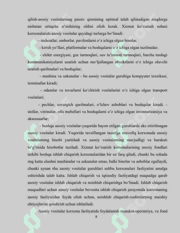 Asosiy vositalardan samarali foydalanish 8