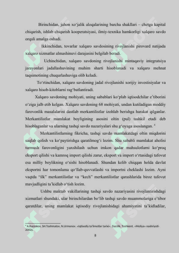 Xalqaro savdo,uning turlari va tartibga solish mexanizmi 8