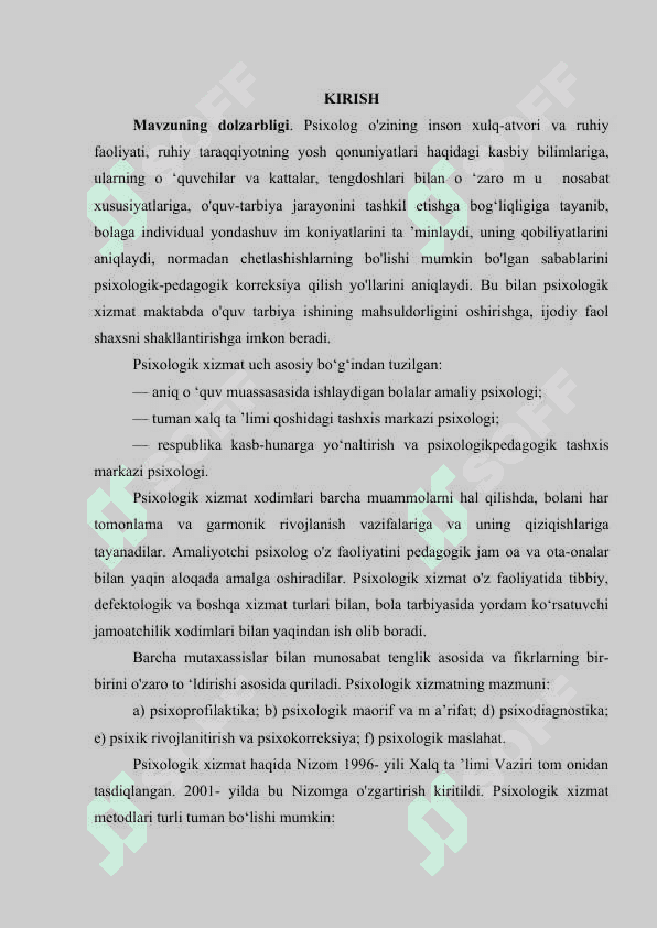 Ta’lim sohasida psixolog faoliyatining huquqiy asoslari 2
