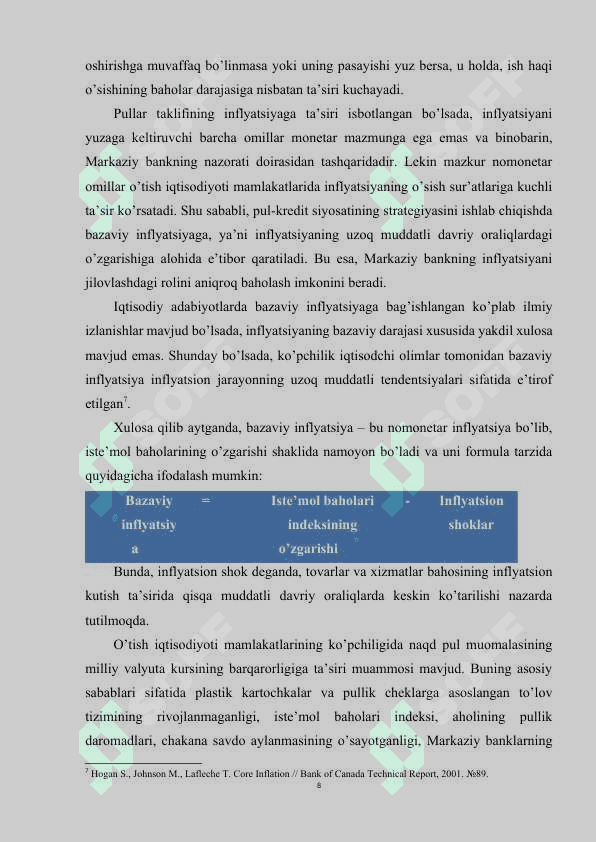Inflyatsiya va uning kelib chiqish sabablari 8