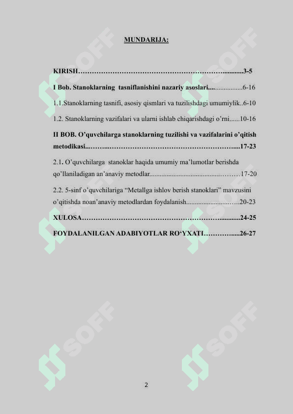 STANOKLARNING ASOSIY QISMLARI VA VAZIFALARI 2