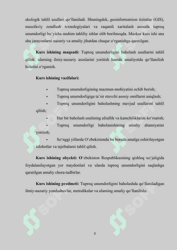 Tuproq unumdorligini baholash usullari 3