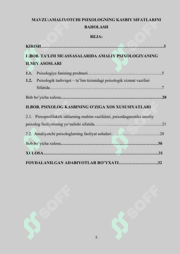 АMALIYOTCHI PSIXOLOGNING KASBIY SIFATLARIN 2
