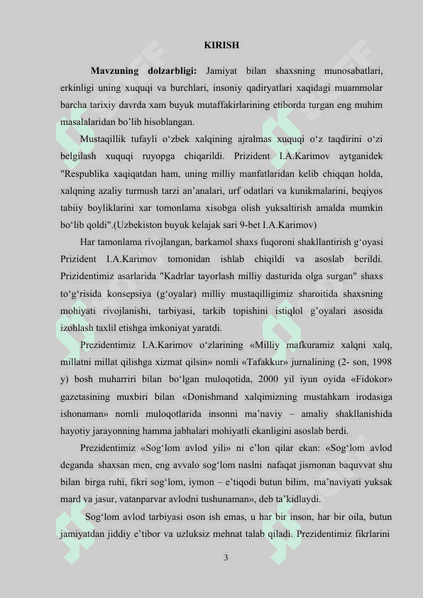 Shaxs taraqqiyotida ehtiyojlarning ta’siri. 3