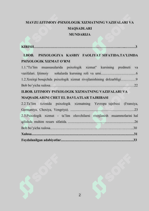 Ijtimoiy-psixologik xizmatning vazifalari 2