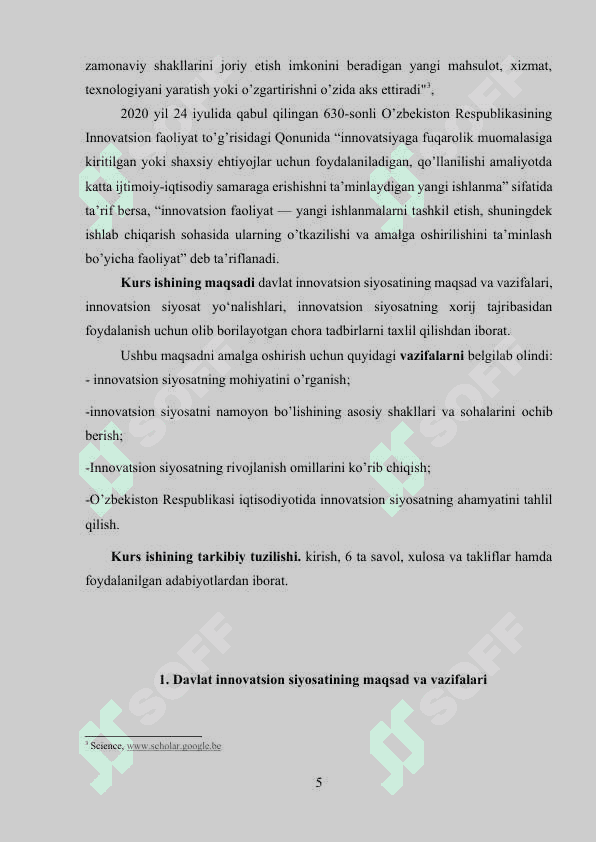 O‘ZBEKISTONDA INNOVATSION SIYOSATNI AMALGA OSHIRISH USULLARI VA YO‘NALISHLARI 5