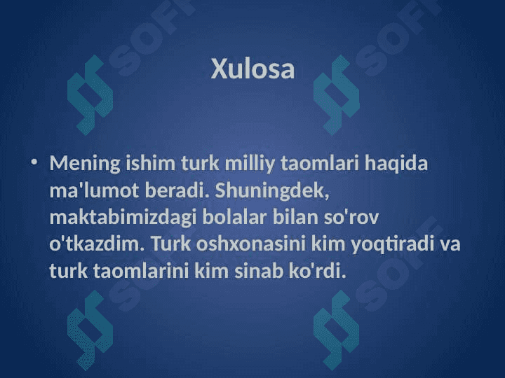 Turk milliy taomlari 3