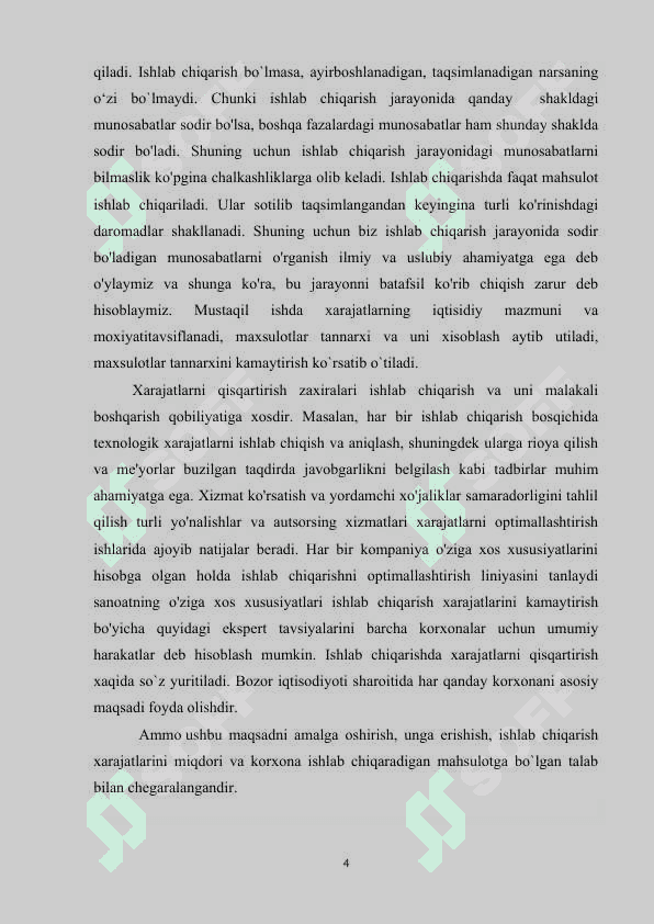 Xarajatlarning iqtisodiy mazmuni va mohiyati 4