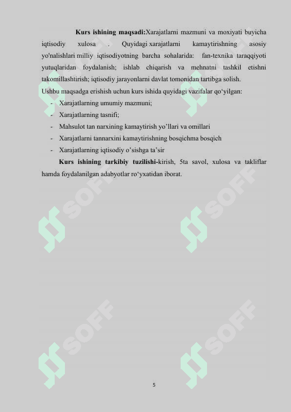 Xarajatlarning iqtisodiy mazmuni va mohiyati 5