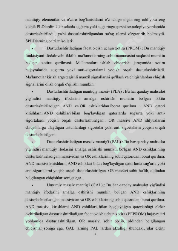 QURILMALARNING DASTURIY TA'MINOTI. ARDUINO MIKROKONTROLLERI 7