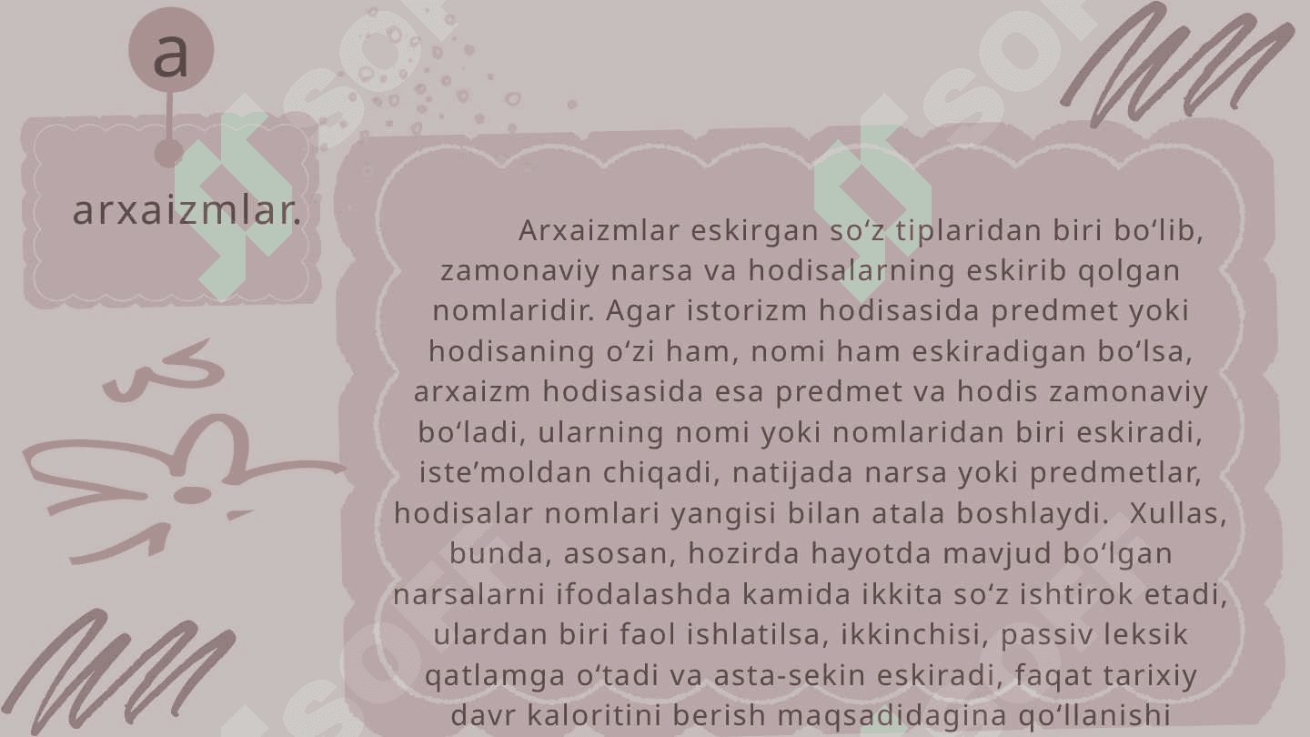 Sohaning faol va nofaol terminlari. O'zbek tilining sohada qo'llanilishi fanidan. 6