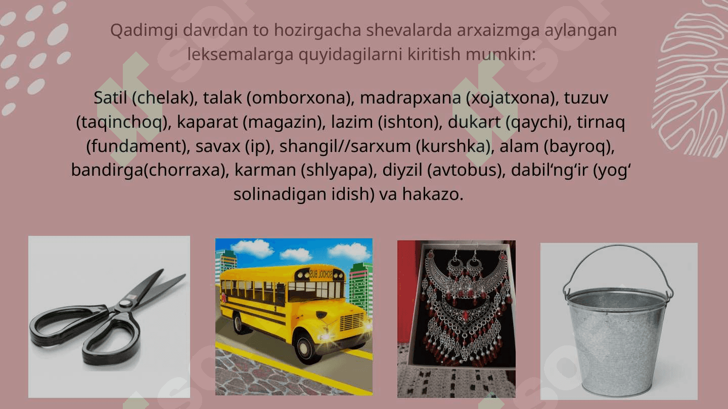 Sohaning faol va nofaol terminlari. O'zbek tilining sohada qo'llanilishi fanidan. 8